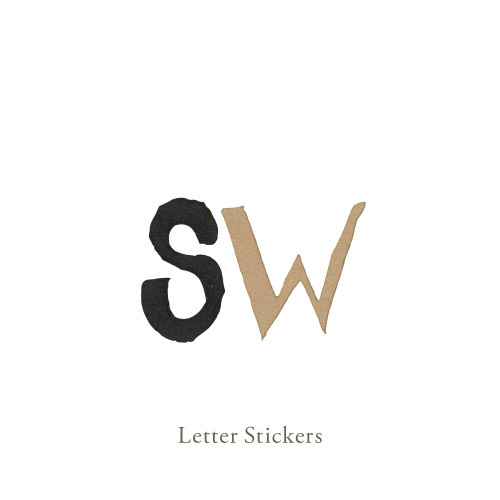SIWA 柚木沙弥郎 letter stickers シール